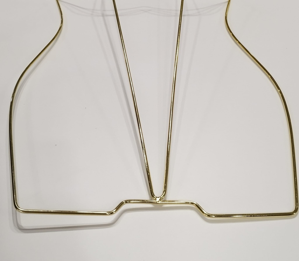 Percha de Silueta de Mujer de Metal Dorado con Detalles