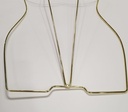Percha de Silueta de Mujer de Metal Dorado con Detalles