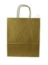 Bolsa de papel de celulosa con asa rizada dorada 22X10X27CM 25 unidades