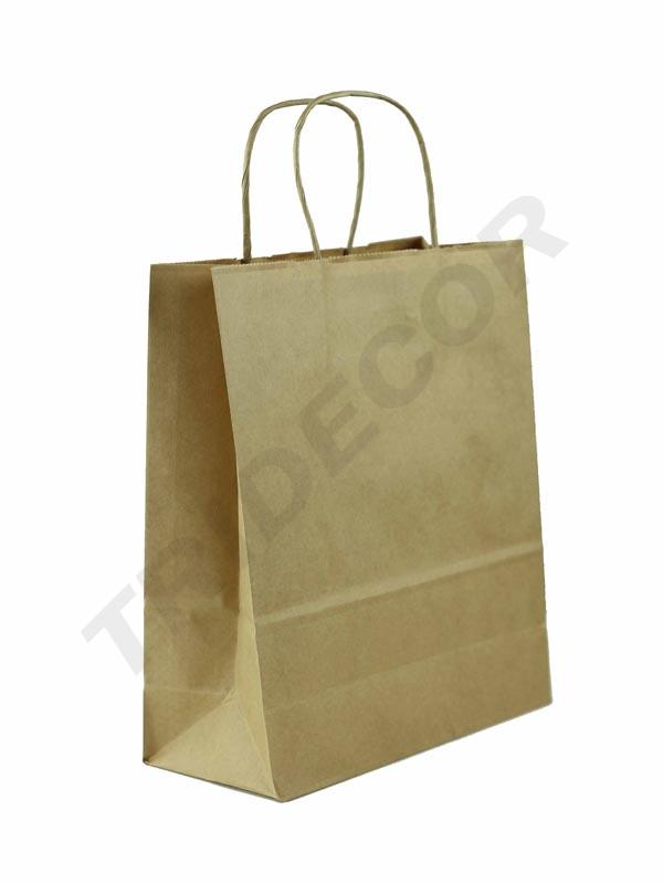 Bolsa de Papel Kraft AVANA 27x12x37cm 25/Pqte 200/Caja
