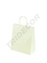 Bolsas de Papel Asa Rizada 22X10X29cm Blanco 25 unidades
