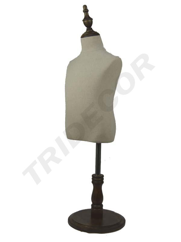 040378-Busto-infantil-con-tela-de-lino-base-de-madera-tridecor
