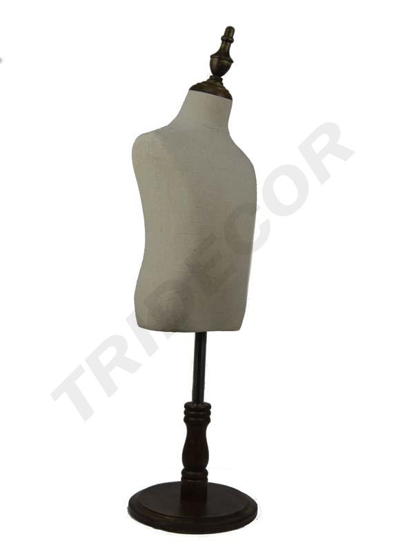 040378-Busto-infantil-con-tela-de-lino-base-de-madera-tridecor