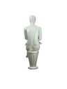 Maniquí de Mujer Sentada en Blanco Brillo con Rostro