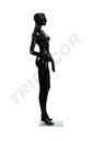Maniquí femenino negro brillante con características