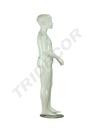 Maniquí infantil con rostro blanco brillante, 8-9 años, Fibra