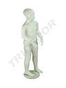 Maniquí infantil con rostro blanco brillante, 8-9 años, Fibra