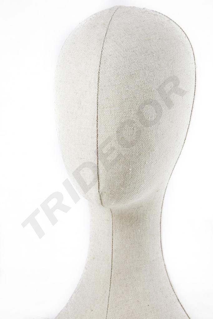 Cabeza de Hombre de Lino Beige 40 cm