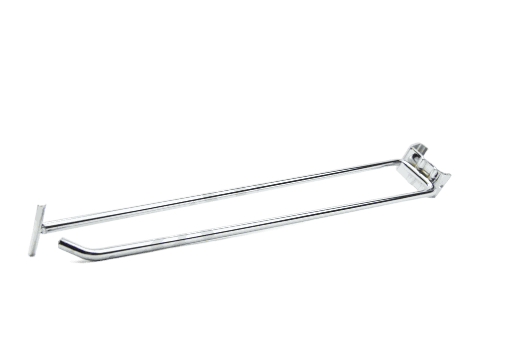 Gancho con soporte de precio para tubo rectangular 35 cm 7 mm