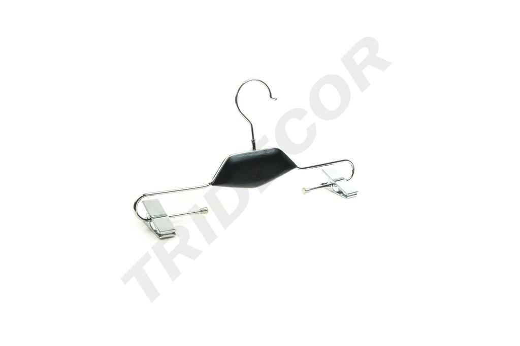 Percha de metal con clips color negro precio unitario