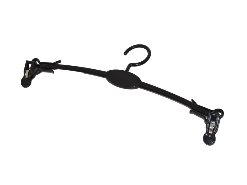 Perchas de Plástico para Lencería, Color Negro, 27 cm, 10 Unidades