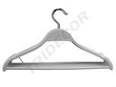 Percha de Madera Blanca con Barra 43cm 5 unidades