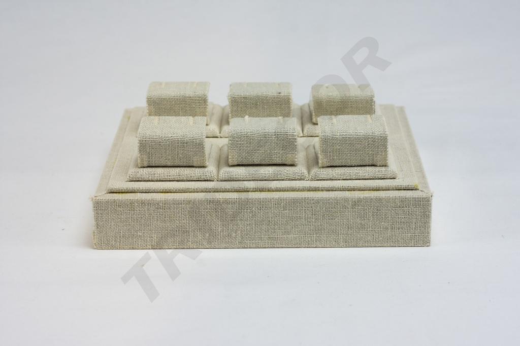Expositor Joyería 6 Sitio Lino Beige