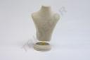 Busto de joyería de lino beige 15X10X6 CM