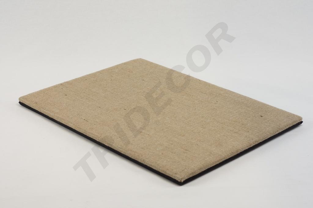 Base reversible para exposición de joyas de lino grueso o cuero sintético, con medidas de 40X30X1.5 CM