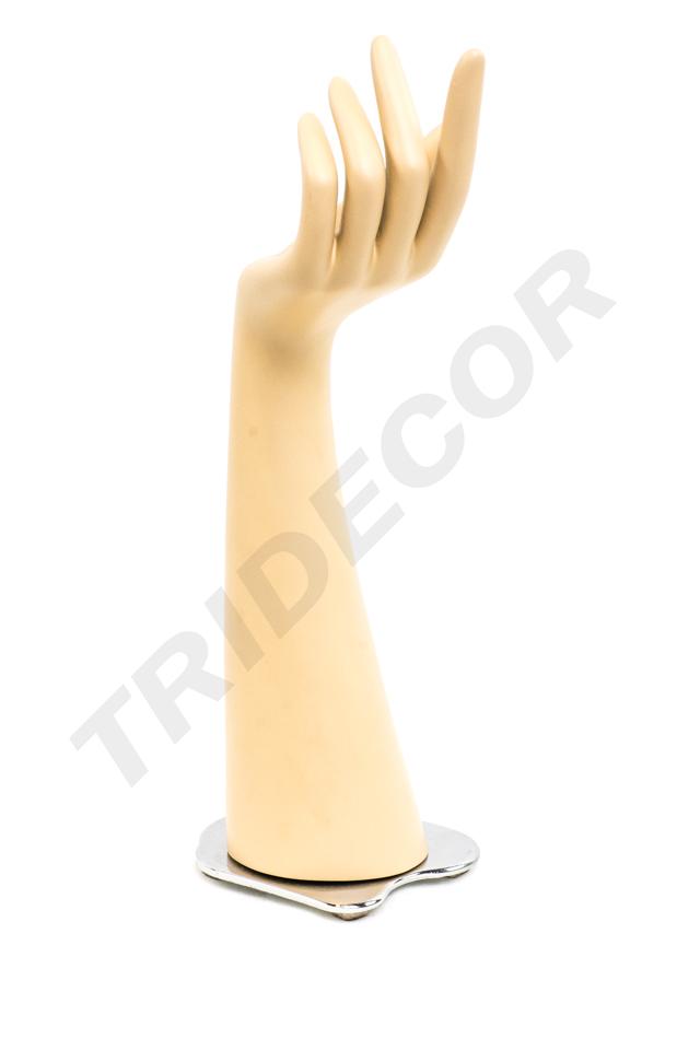 Expositor de Mano de Mujer con Base Metálica Color Carne