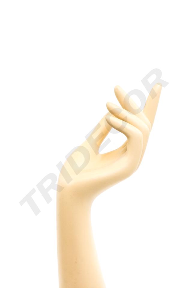 Expositor de Mano de Mujer con Base Metálica Color Carne