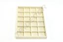 Bandeja para Joyería de Lino Beige 24 Compartimentos 35X24X3 CM