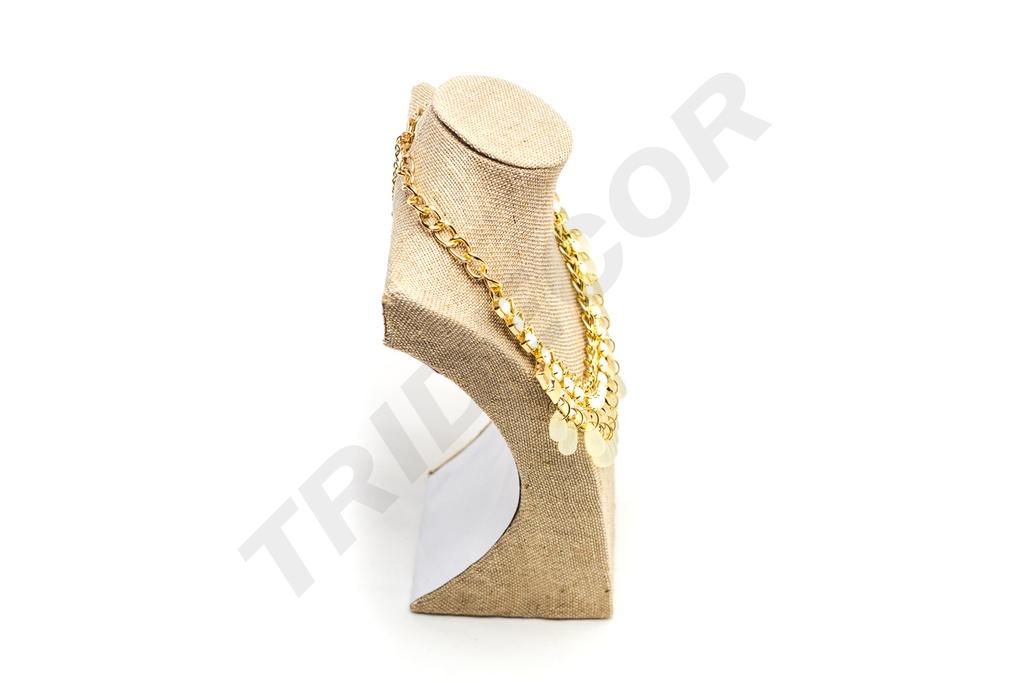 Expositor de Collares de Lino Grueso 18.5X10X30cm