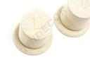 Expositor de Anillos de Lino Beige 3 Alturas