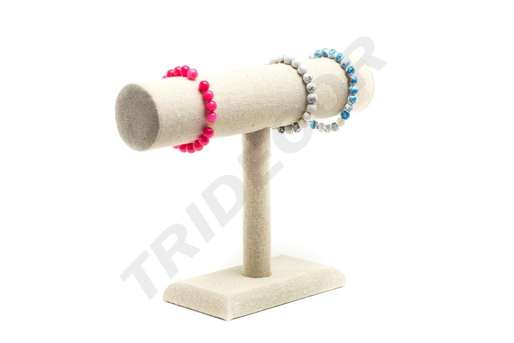 Expositor de Pulseras de Lino Beige 25X19X7.5cm