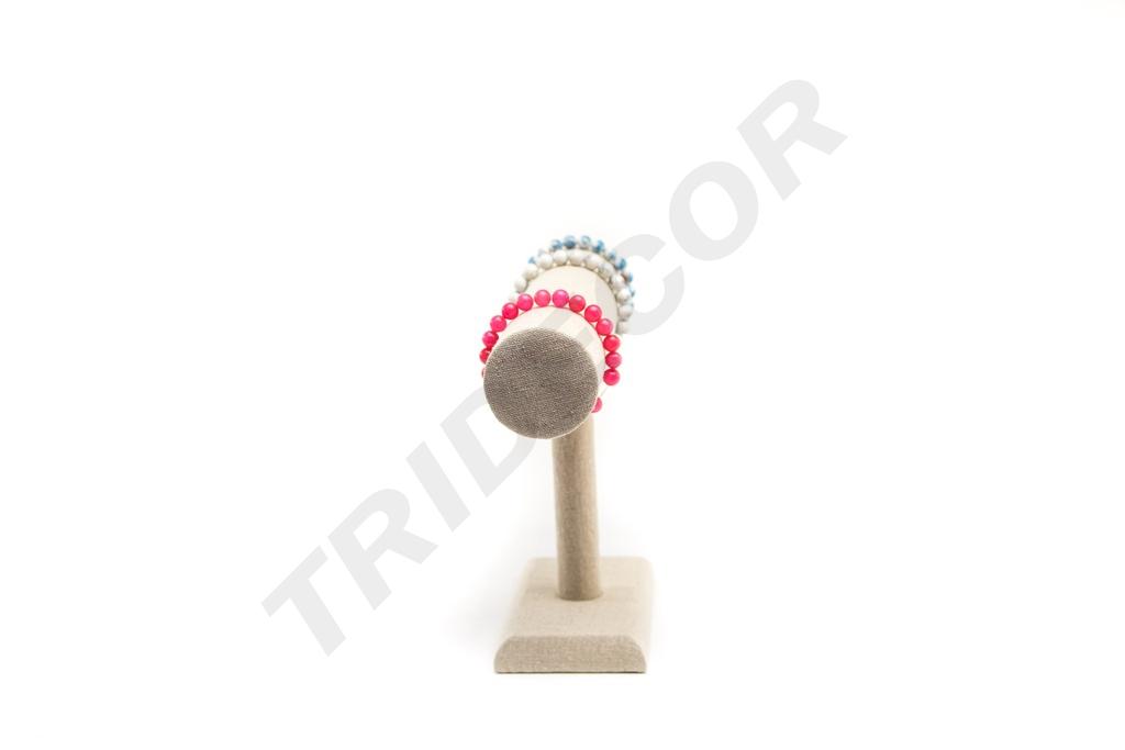 Expositor de Pulseras de Lino Beige 25X19X7.5cm
