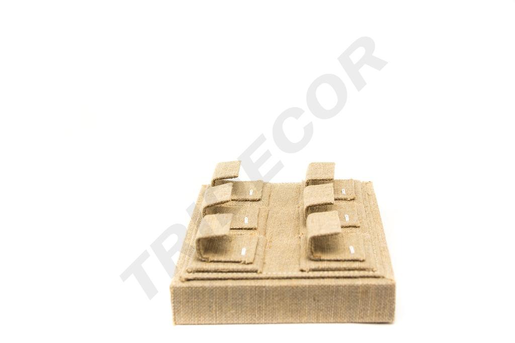 Expositor de Joyería de Lino Beige 18.5X15.5X6cm