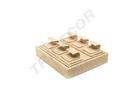 Expositor de Joyería de Lino Beige 18.5X15.5X6cm