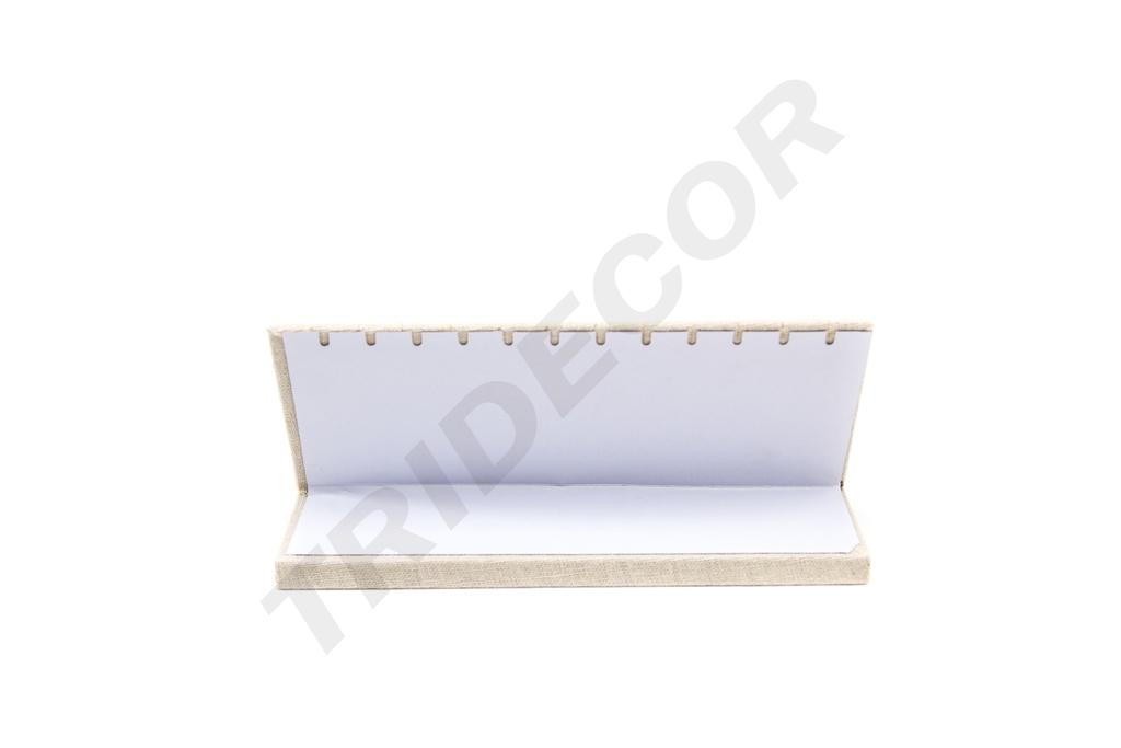 Exhibidor de Pulseras de Lino Beige 25X11.5X8cm