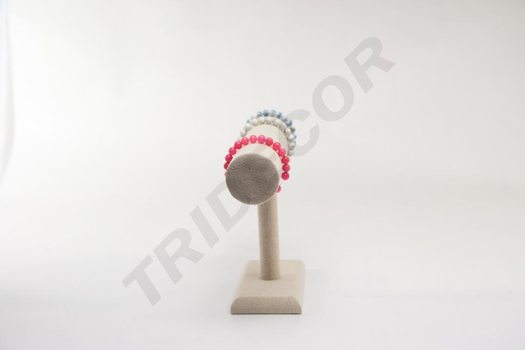 Expositor de Pulseras de Lino Beige 25X19X7.5cm