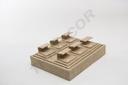 Expositor de Joyería de Lino Beige 18.5X15.5X6cm