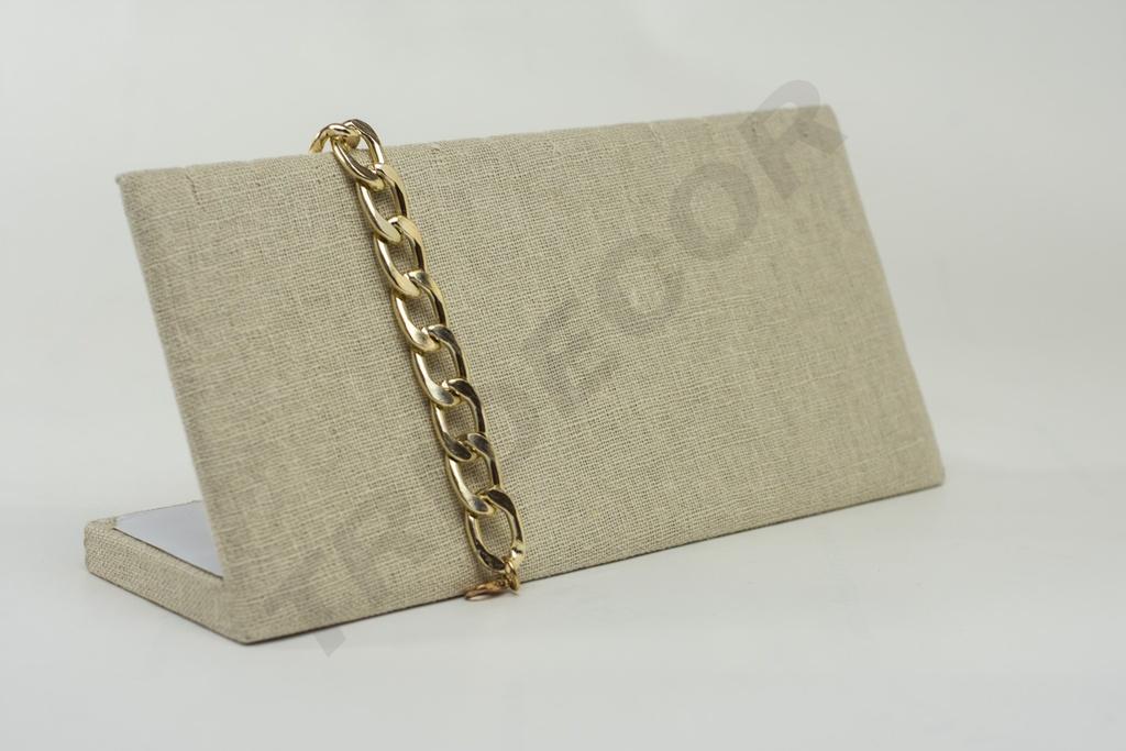 Exhibidor de Pulseras de Lino Beige 25X11.5X8cm