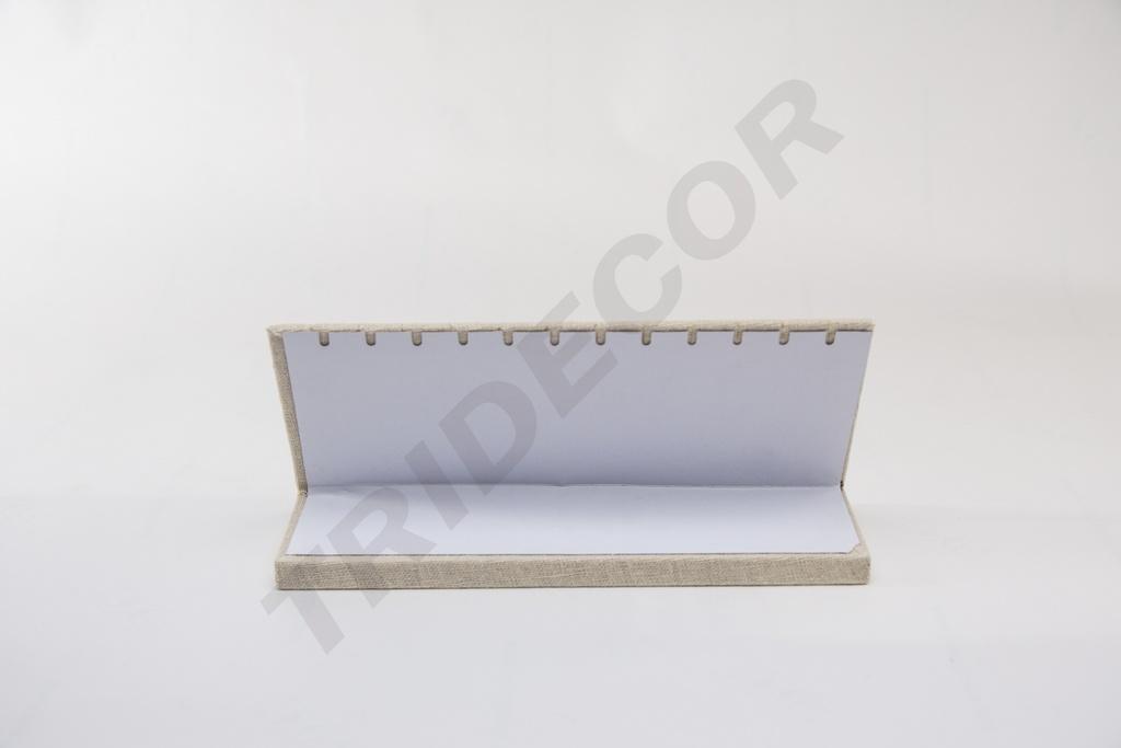 Exhibidor de Pulseras de Lino Beige 25X11.5X8cm