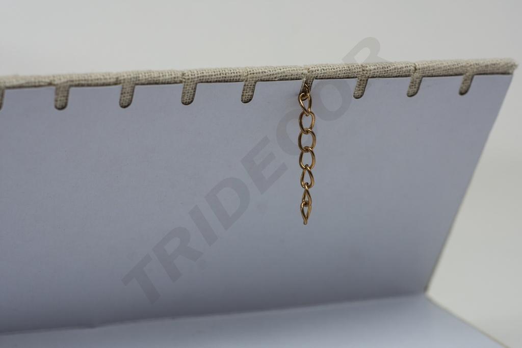 Exhibidor de Pulseras de Lino Beige 25X11.5X8cm