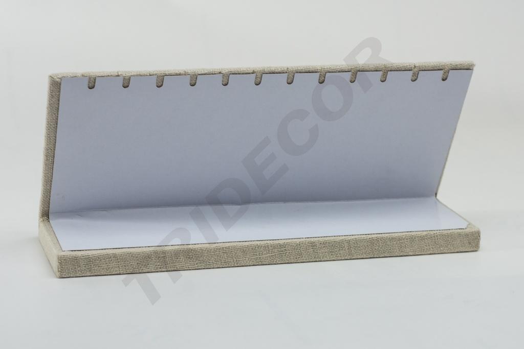 Exhibidor de Pulseras de Lino Beige 25X11.5X8cm