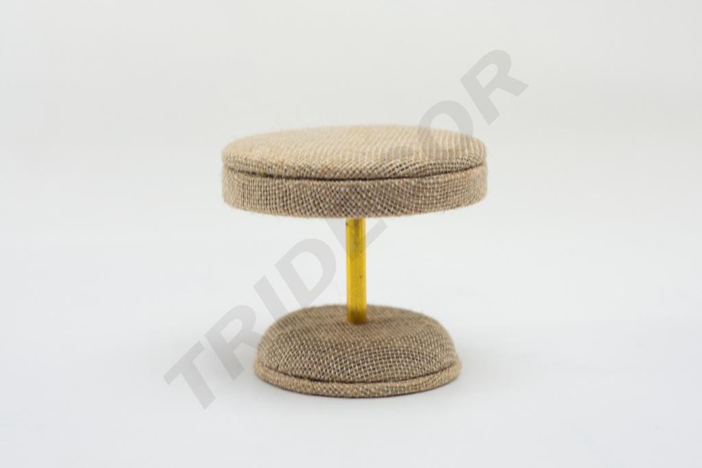 Mesa de Exposición de Joyas de Lino Grueso 8X8X7cm