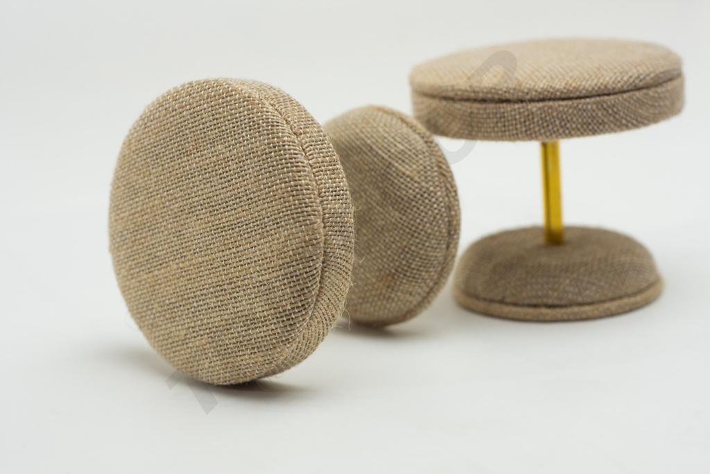 Mesa de Exposición de Joyas de Lino Grueso 8X8X7cm