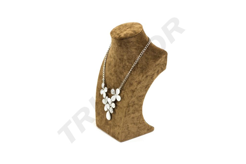 Expositor de Collar de Terciopelo Marrón
