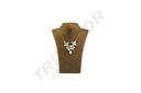 Expositor de collares cubierto con cuerda beige o marrón
