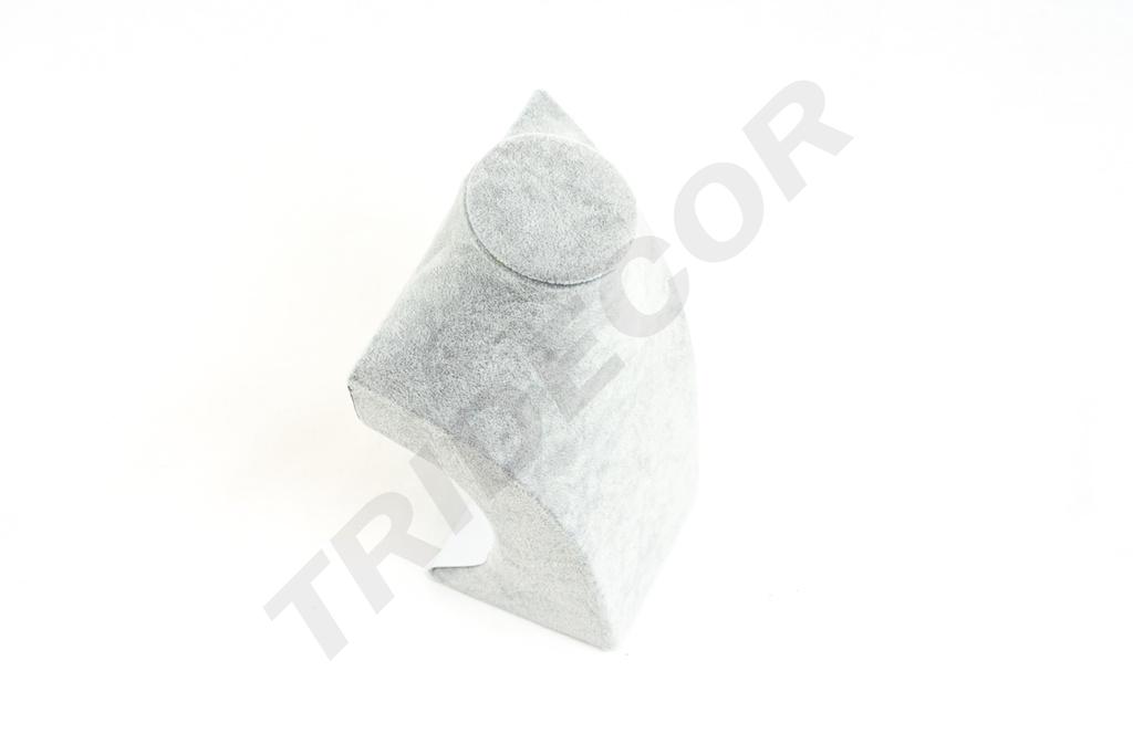 Expositor de Collar de Terciopelo Gris 21X8X15cm