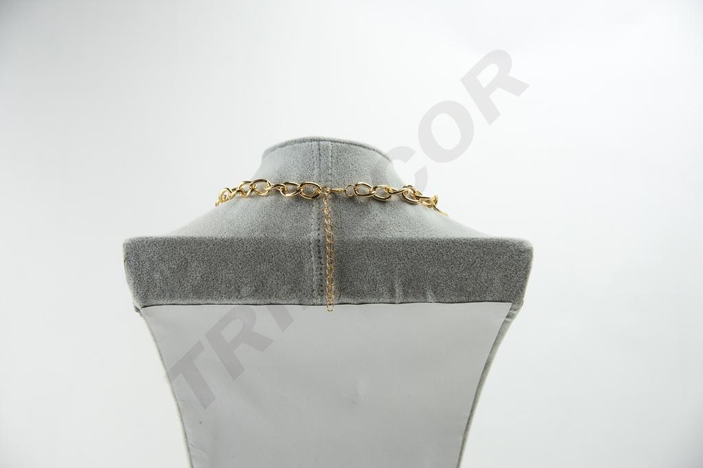 Expositor de Collares de Terciopelo Gris 39X23.5X12cm