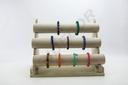 Expositor Triple para Pulseras de Lino Beige