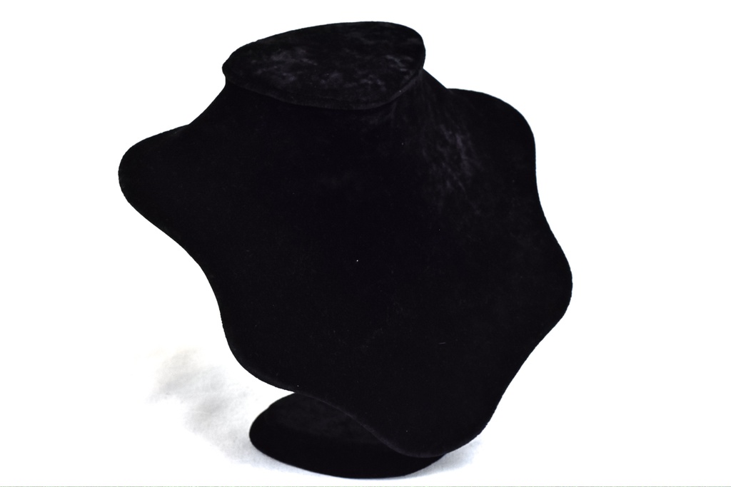 Exhibidor grande de collar de terciopelo negro