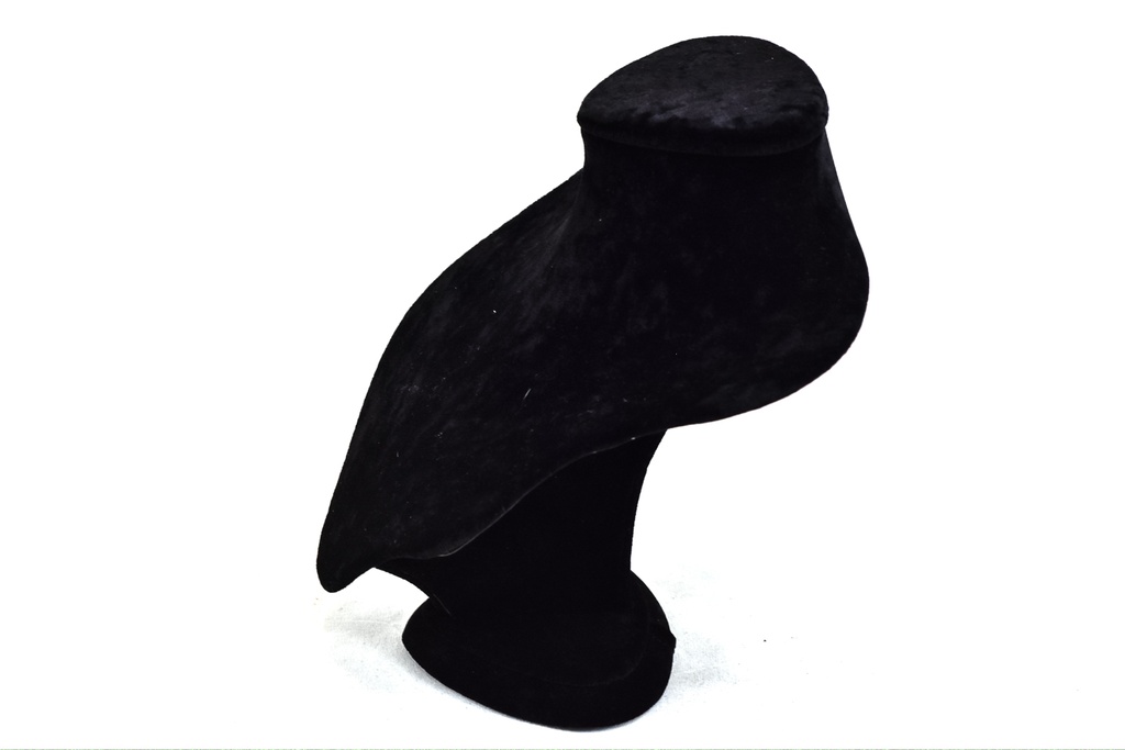 Exhibidor grande de collar de terciopelo negro