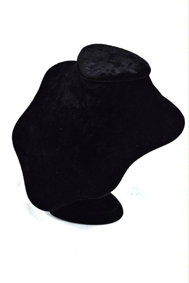Exhibidor grande de collar de terciopelo negro