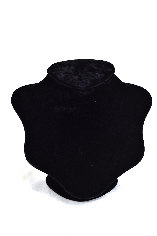 Exhibidor grande de collar de terciopelo negro