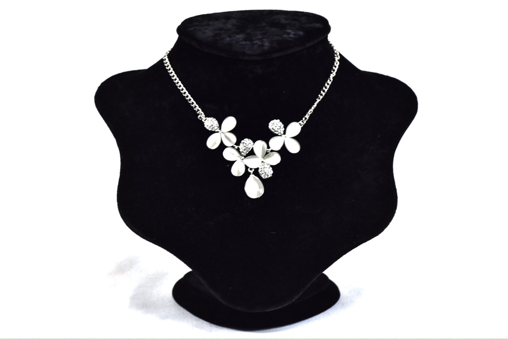 Exhibidor grande de collar de terciopelo negro