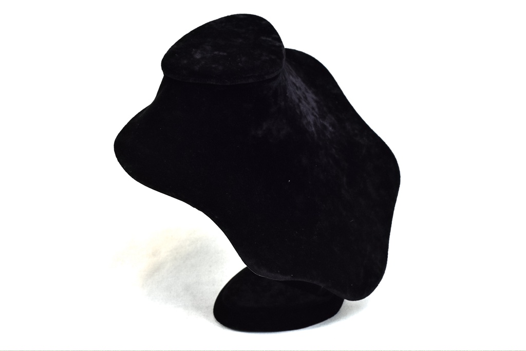 Exhibidor grande de collar de terciopelo negro