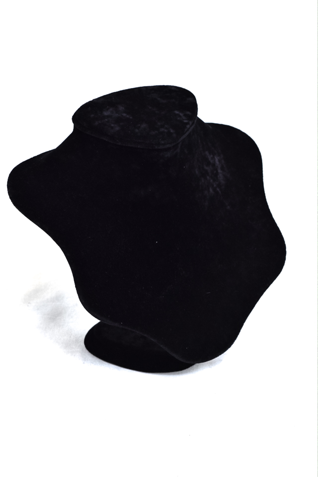 Exhibidor grande de collar de terciopelo negro