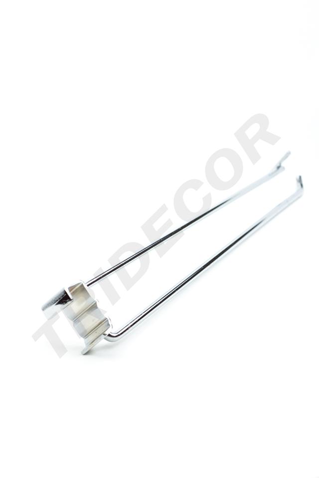 Gancho con soporte de precio para tubo rectangular 40 cm 7 mm